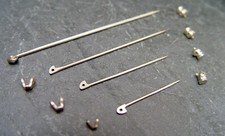 STERLINGSILBER Anstecknadel oder Brosche Rückseiten EIN komplettes Set 2,5" für Reparaturen oder neu 