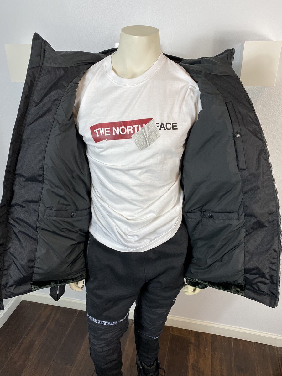 THE NORTH FACE JACKET WOMENS XL BLACK HOOHED QUILTED LINING
