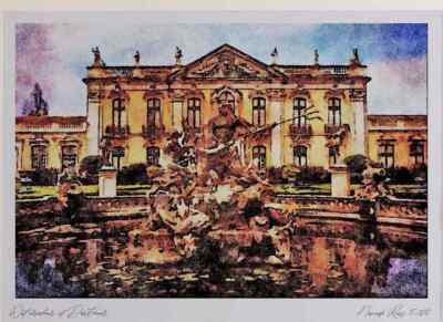 670059 Palaco Nacional De Queluz Portugal A4 Aquarelldruck