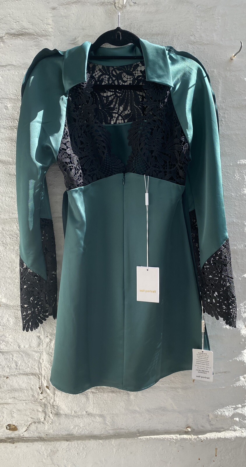 Self-Portrait Emerald Green Mini Dress. Size UK10/US6. RRP £485 image 3