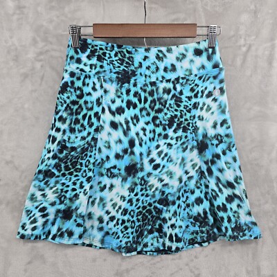 Donajo Size L Wildblue Cheetah Print Tennis Pickleball Skirt Lined Size 2