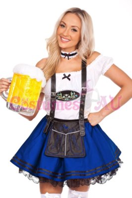 Oktoberfest Party Costume Women's Oktoberfest Beer Maid Costume - Gretchen German Wench Fancy Dress With Tags Beer Maid Fancy Dress - Foto 7