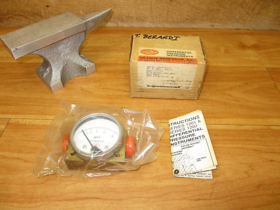 Orange Research 1201PG-1E-2.5L *NEW* Differential Pressure Gauge 0-15 PSI