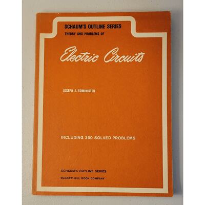 Vintage 1965 Schaum's Outline Series: Electric Circuits Joseph A. Edminister