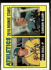 2016 Topps Heritage Carson Blair Oakland Athletics RC #172  4 Card Lot