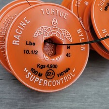 Lot De 6 Bobines Fil De Pêche Nylon TORTUE – Noir – 35/100 – 100m – 8,32kg – Neuf