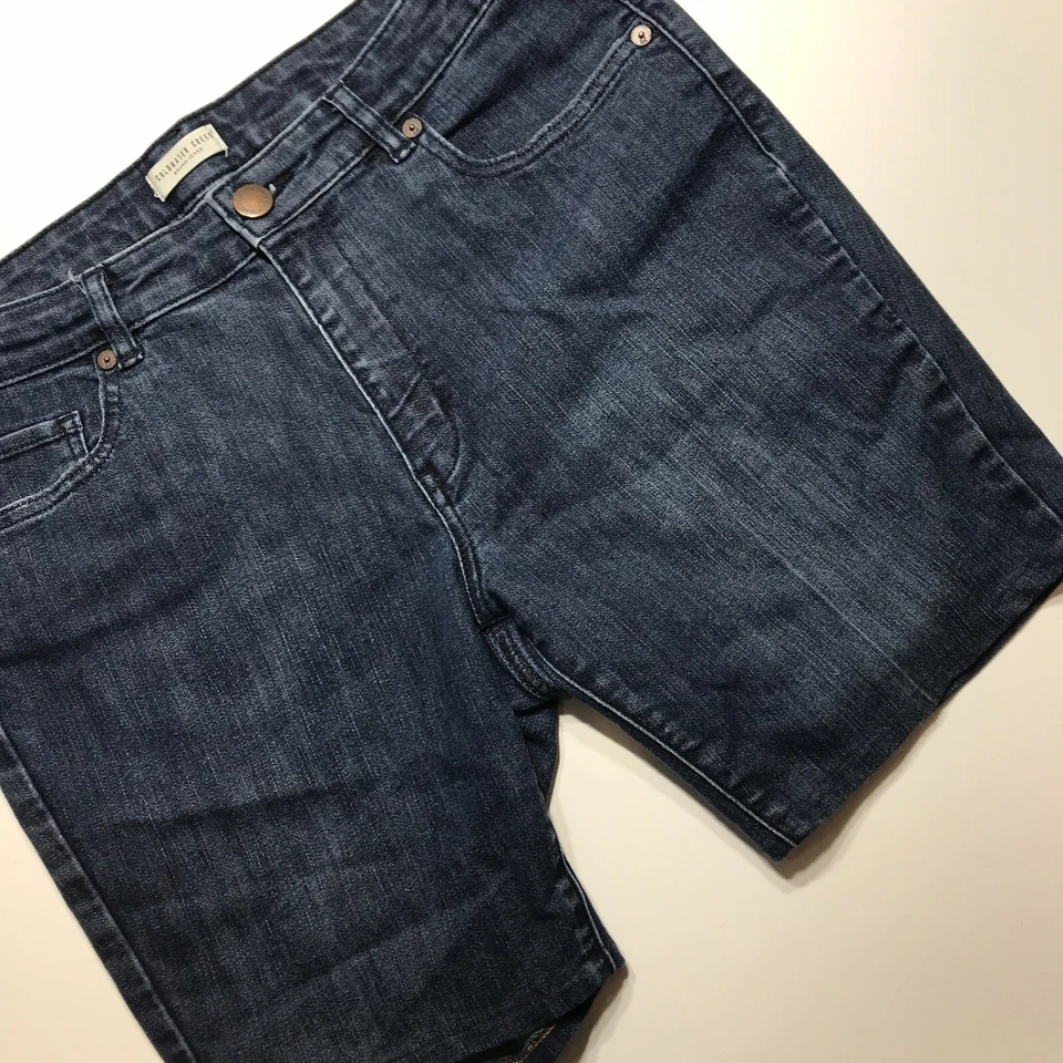 Pantalones Cortos de Jean Coldwater Creek Para Mujer 12 Azul Oscuro Denim 7" Bermudas Modernas Informales Foto 4 de 4