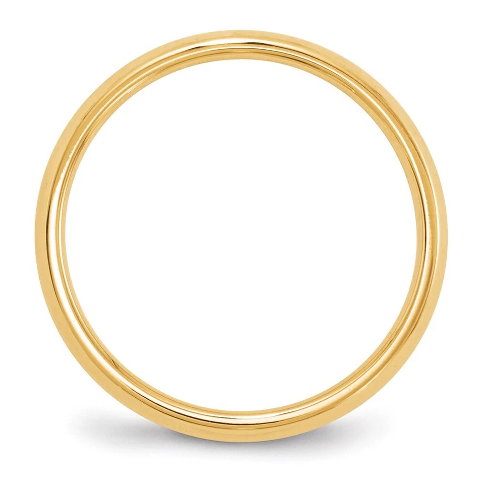 14k Yellow Gold 2.5mm Knife Edge Wedding Band Ring for Women Size 7 - Image 2 of 4