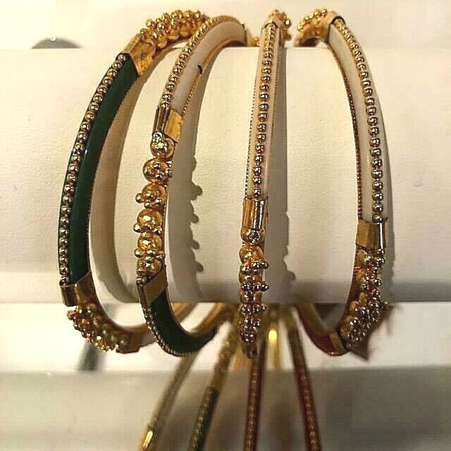Multicolor Bridal Bangles from India for Elegant Wedding Jewelry-image