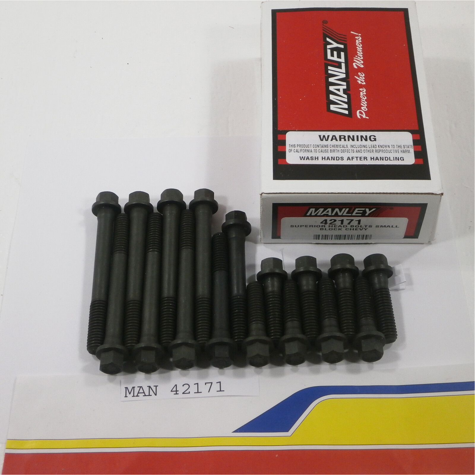 Manley 42171 Head Bolts For Small Block Chevy V8 For 1 Head 1472 Hex