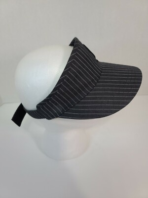 Disney Angry Mickey Mouse Sun Visor Gray Pinstripe 