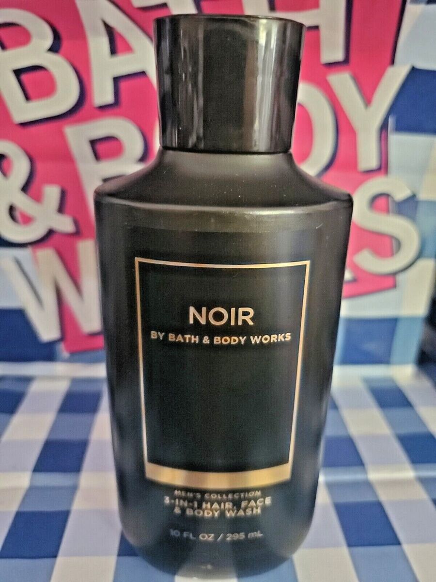 BATH & BODY WORKS MENS NOIR SPRAY BODY CREAM LOTION 3-in-1 HAIR FACE & BODY  WASH