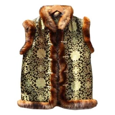 Mens Tang Suit Vest Embossed Stand Collar Chinese Knot Casual retro Costume