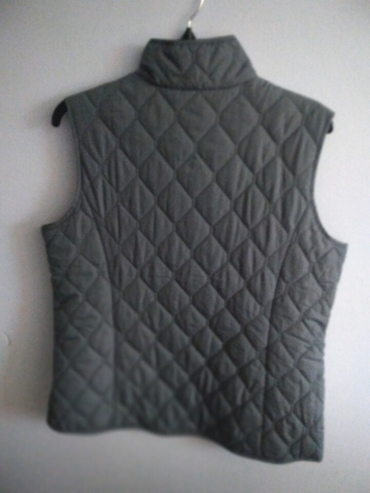 EDDIE BAUER WOMEN'S QUILTED VEST, NWOT, greyish blue, L eBay