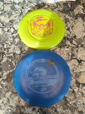 2 vintage Wham-O frisbee disks Malibu beach cat face