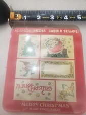 All night media Merry Christmas 6 pc Set Rubber Stamps