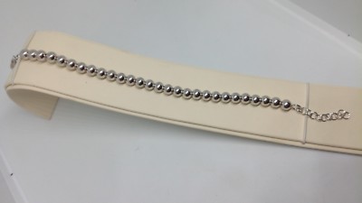 ARMBAND GLATTE KUGELN SILBER UNISEX 3 bis 10 mm EXPLOIT