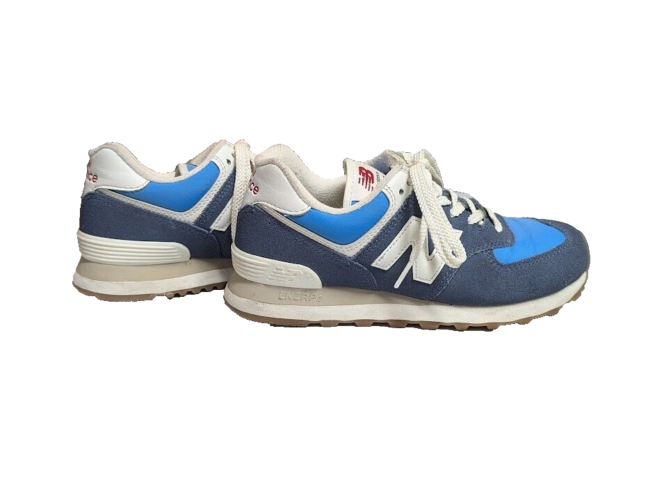 New Balance 574 Sneakers Men's /Women's D Blue Suede White