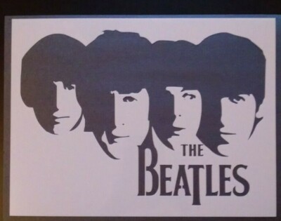 Stencils N Stuff THE BEATLES Stencil Template Paint Airbrush Large 8.5''x11.5''