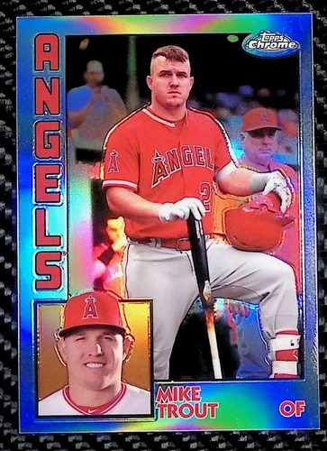 Mike Trout - 2019 Topps Chrome #84TC-17 1984 Design - Refractor - Angels