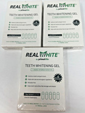 Lot 3 Real White by Primal Life  Teeth Whitening  Gel Pods- 30 Treatments 