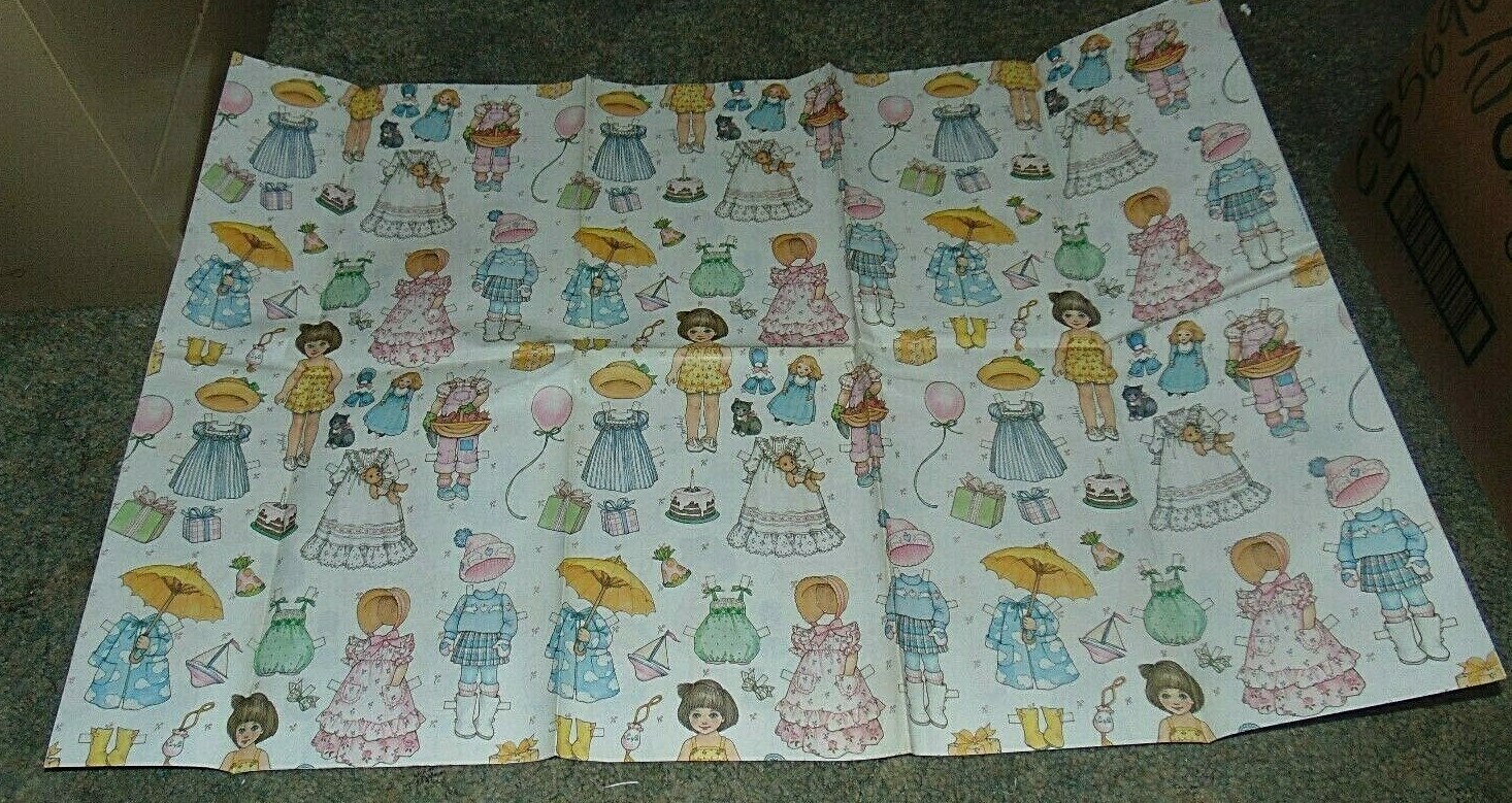 Holly Hobbie Paper Doll Wrapping Paper Two Sheets Vintage eBay