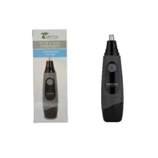 ToiletTree Nose and Ear Hair Trimmer with LED Light Rubber Texture Grip -New