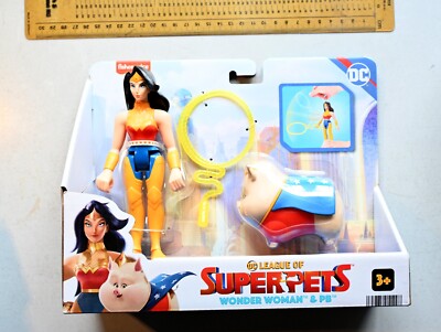 Mattel Fisher-Price DCLEAGUE OF SUPERPETS, Wonder Woman & PB Figurenset