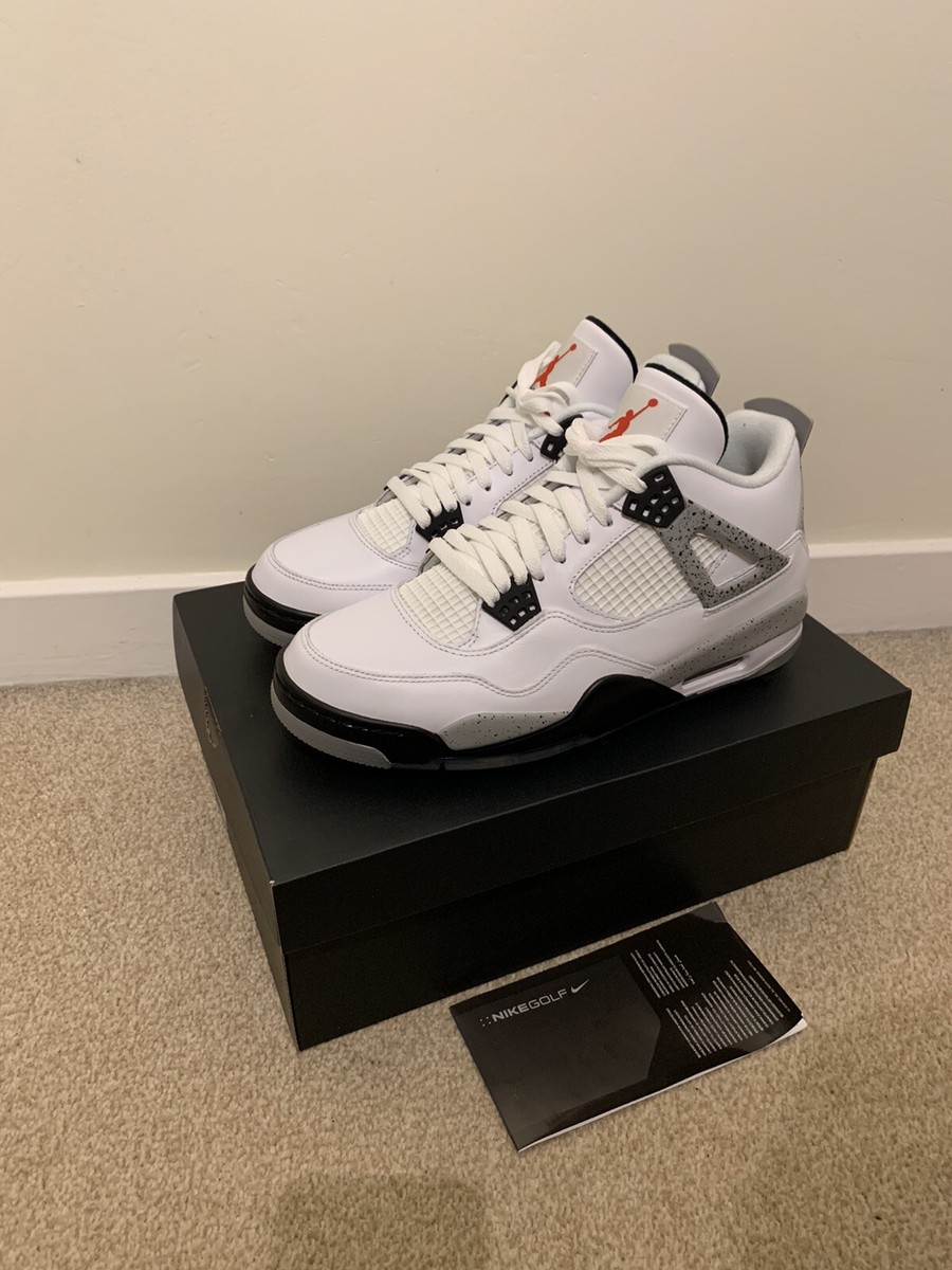 Nike Air Jordan 4 G Golf White Cement UK 13 US 14 EUR 48.5 | eBay UK
