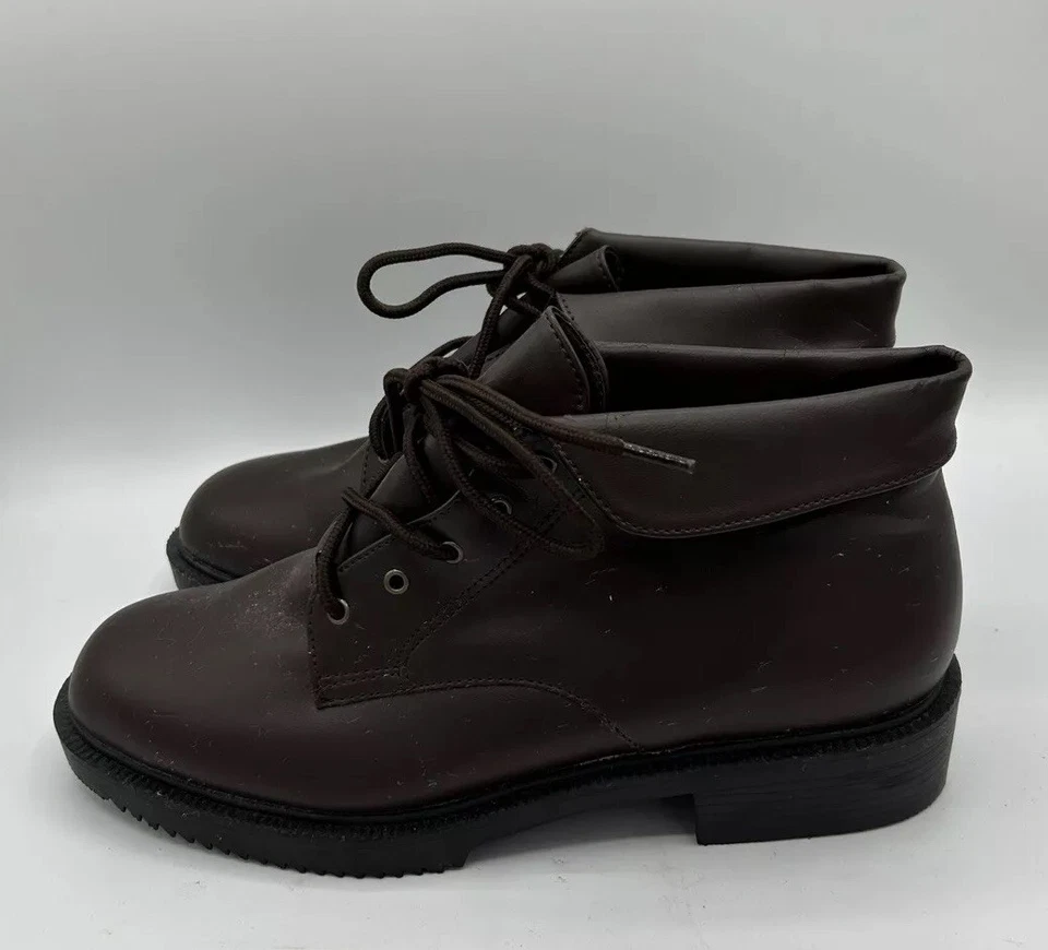 Faded Glory Women's Katina Brown Boots Lace Up Booties Vintage 90’s Size 7 1/2 - Image 2 of 4