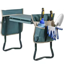 Upgraded Garden Kneeler and Seat with Thicken & Widen Soft Kneeling Pad Foldable