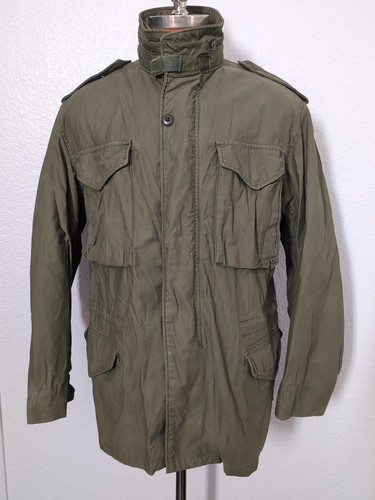 VTG 70s Alpha Industries US Army Cold Weather Field Coat Vietnam Era Medium Reg