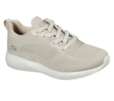 Skechers BOBS SQUAD TOUGH TALK Sneakers Femme Beige, Polyester, Lacets - Photo 1/4