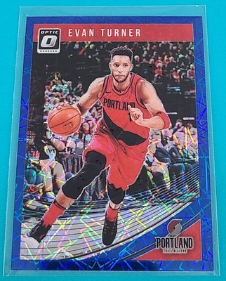 2018 Optic Blue Velocity #21 Evan Turner Portland Basketball Card W2