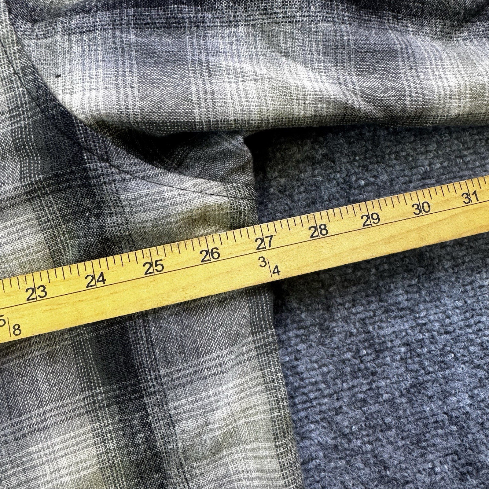 Distressed Pendleton Virgin Wool Shadow Plaid Boa… - image 10