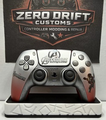 PS5 DualSense Avengers Iron Man Custom Controller | K-Silver Pro TMR No Drift
