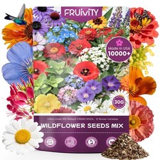Wildflower Seeds Bulk 10000+, 1.06oz Butterfly Hummingbird Mix, 21 Variety Peren 269.43 per gallon