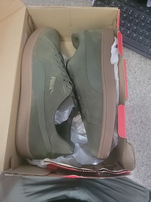 PUMA Smash V2 Lace Up  Mens Forrest Night Green Sneakers Casual Shoes Brand New