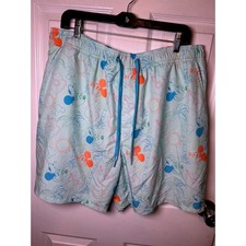 Disney Parks Mens Mickey Minnie Mouse Tropical Swim Trunks Blue XL Board Shorts