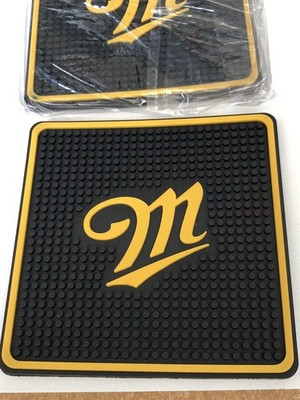Miller Vollgummi Bierdeckel X2 Pub Bar Sammlerstück