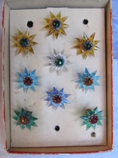 9 Antique Vintage Wonder Star Lights in Original Box - Tested and Working