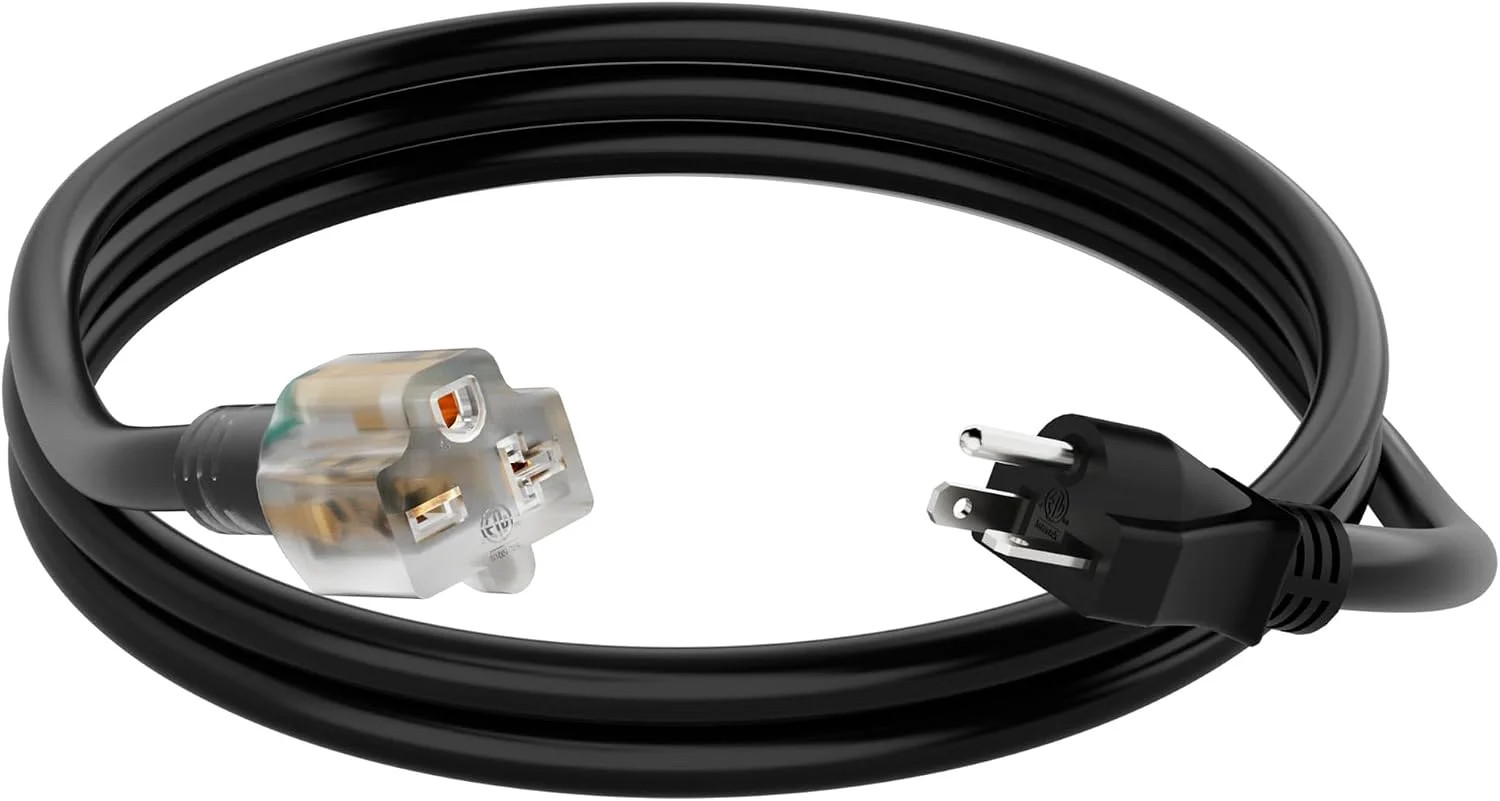 NEMA 6-20P to 6-20R/6-15R Extension Cord 3 FT, 12AWG 6-20P Extension Cord