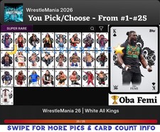VIDEOGAME Topps WWE Slam 26 - WRESTLEMANIA ALL KINGS White - You Pick/Choose