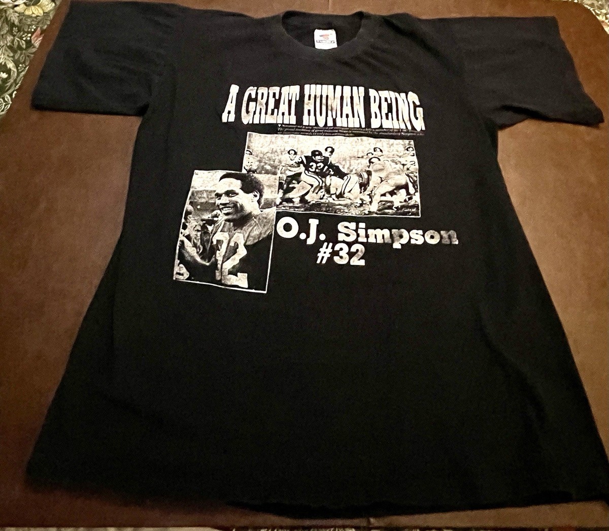 Vintage OJ Simpson Shirt XL “A Great Human Being” Irony Graphic 
