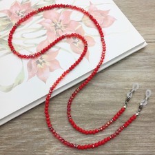 Red Eyeglass Chain for Women, Glasses Necklace, Sunglasses Holder, Lanyard Strap