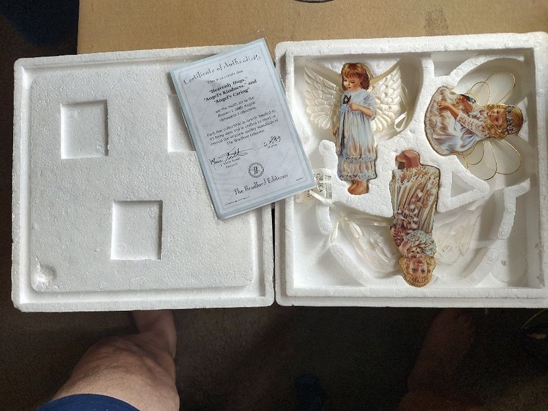 3 Bradford Edition Heavens Little Angels Ornament C2983 Box /COA