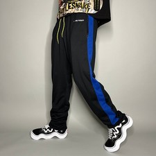 Vintage Y2K Tommy Hilfiger Sweatpants Mens L Relaxed Fit Jet Black Polyester