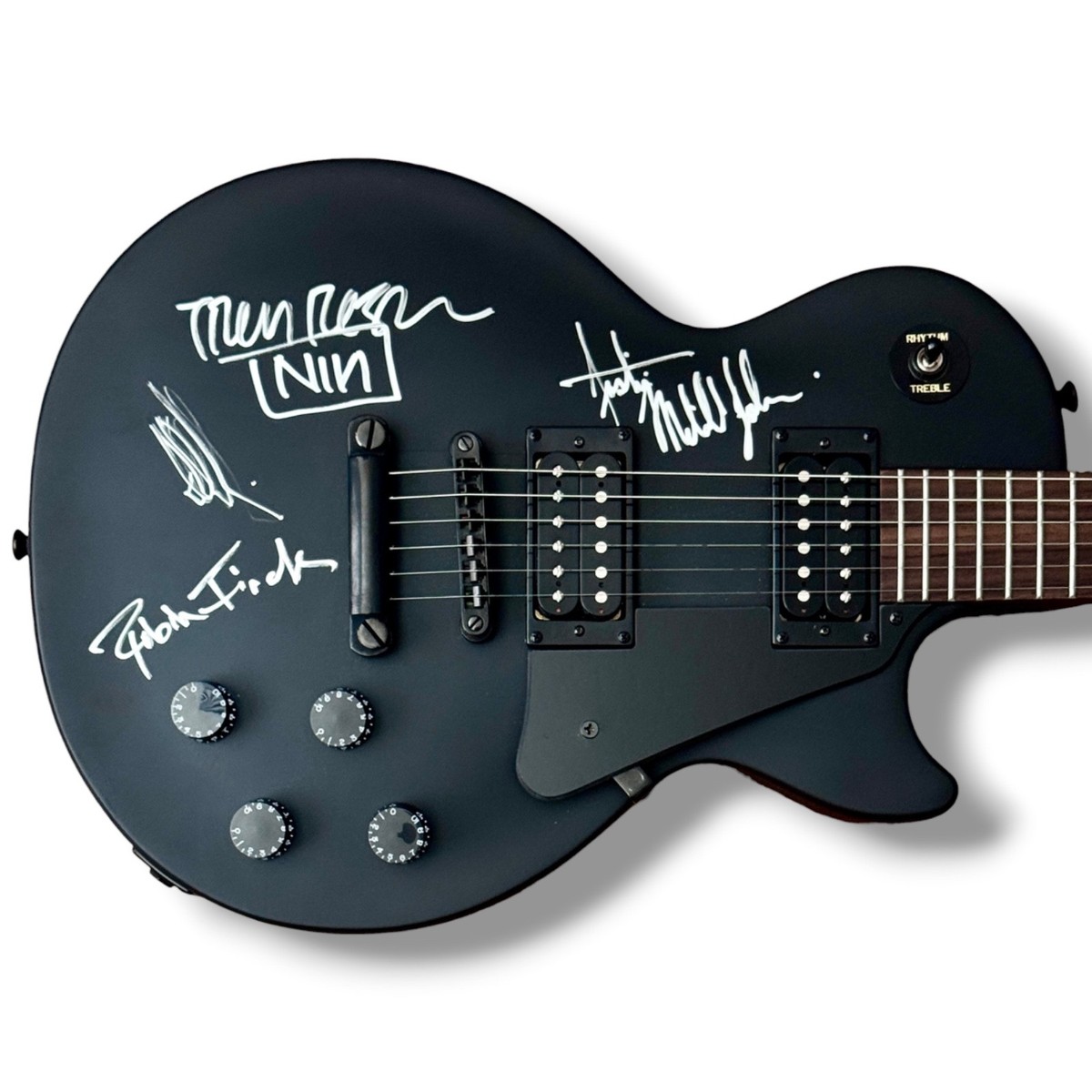 Nine Inch Nails Signed Guitar JSA COA Trent Reznor Robin Finck