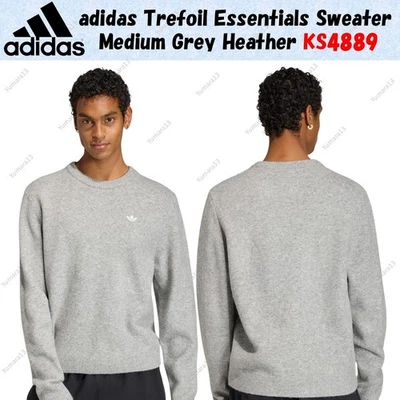 Adidas Trefoil Essentials Suéter Gris Medio Brezo KS4889 Japón Talla - Imagen 1 de 4