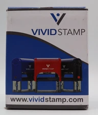 Vivid Stamp Self Inking Rubber Stamp "WARRRANTY" Red